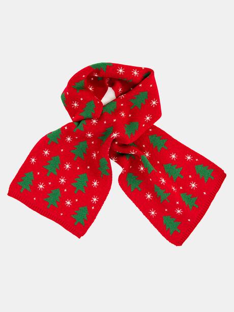 Szalik świąteczny w choinki