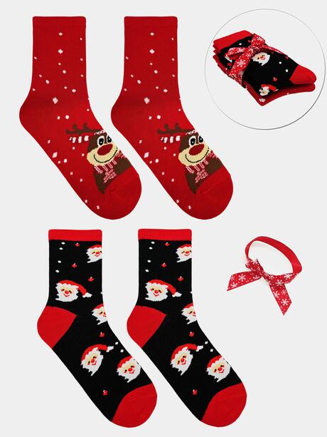 2-pak Świąteczny 27-30 dziecięcy z ozdobną wstążką