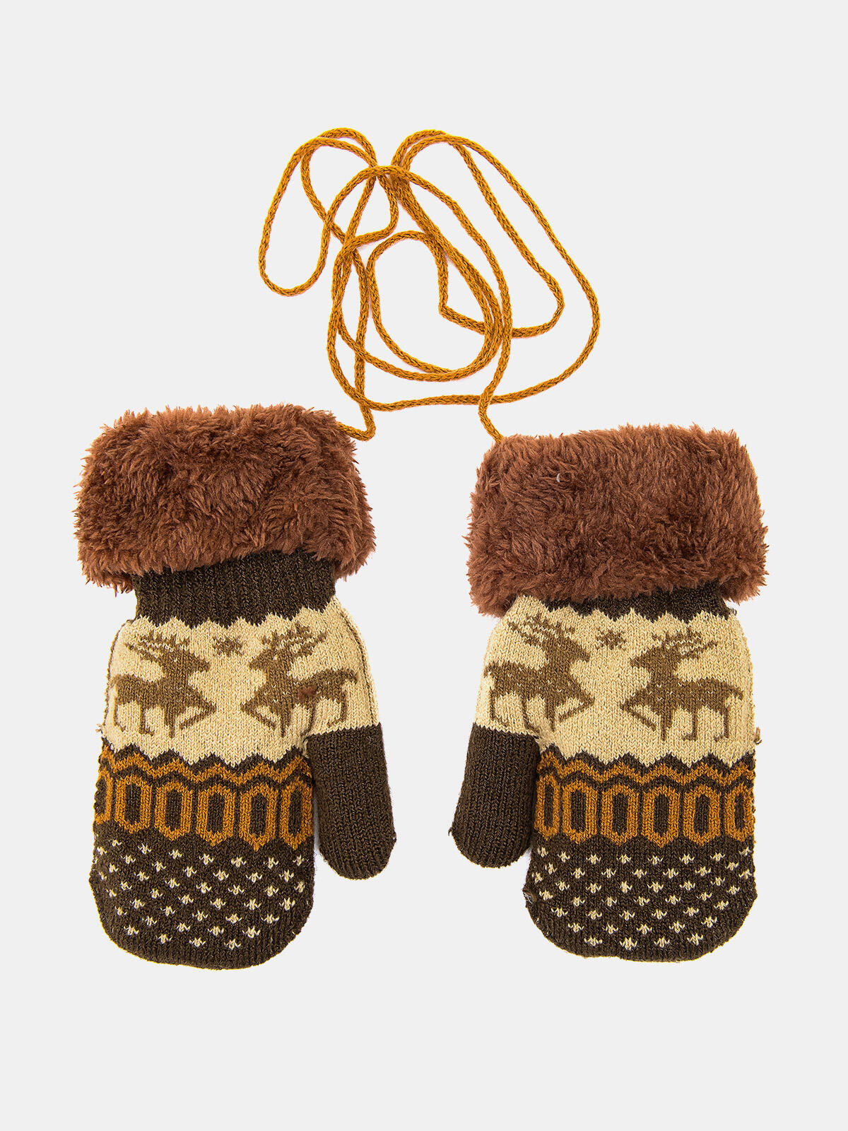 Rękawiczki jednopalcowe na sznurku