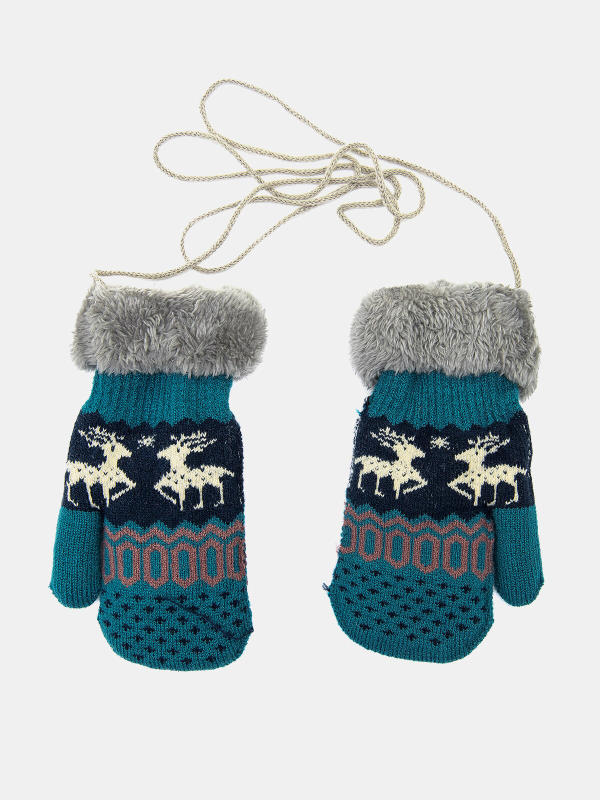 Rękawiczki jednopalcowe na sznurku