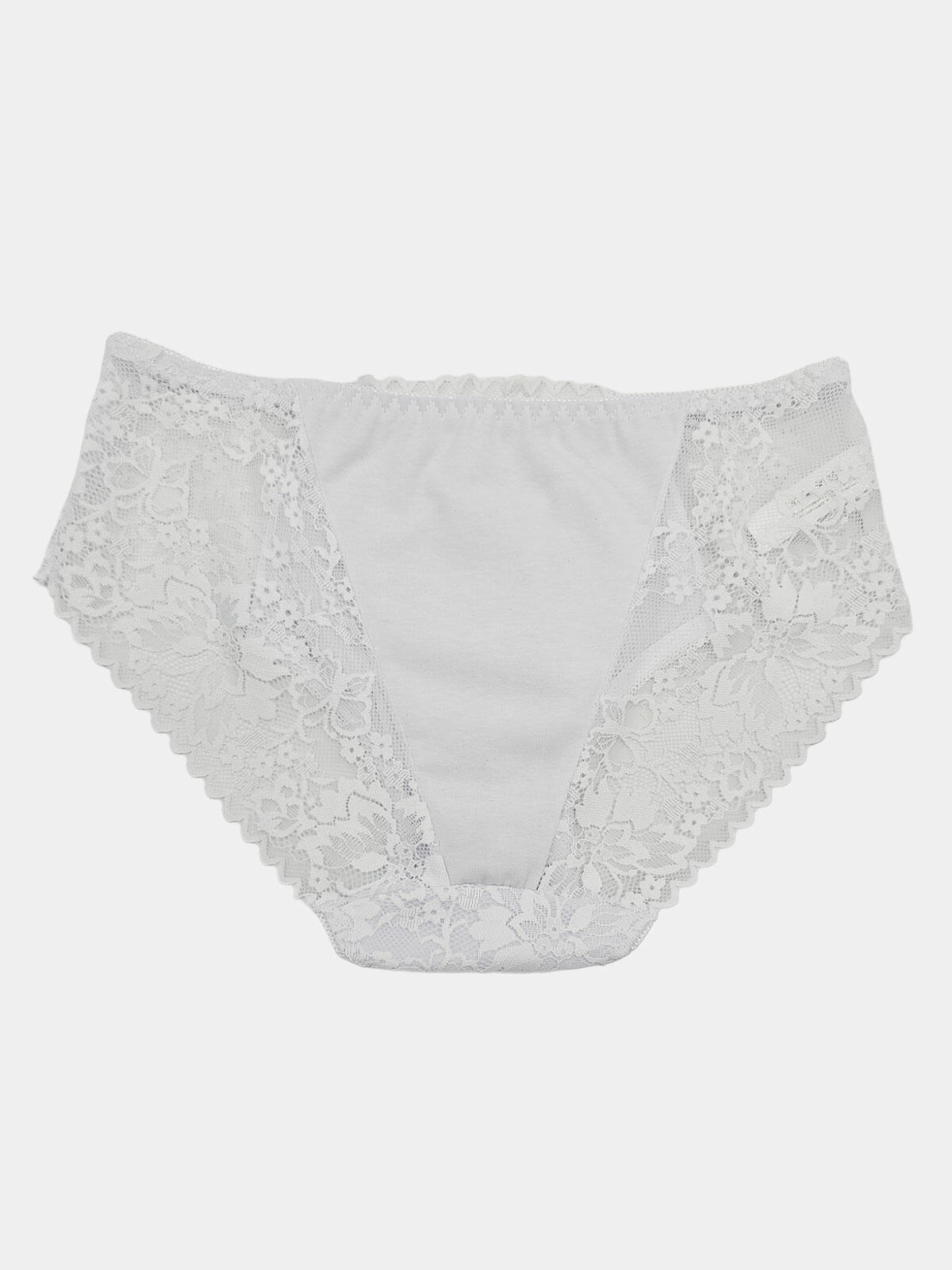 Majtki bawełniane z koronką