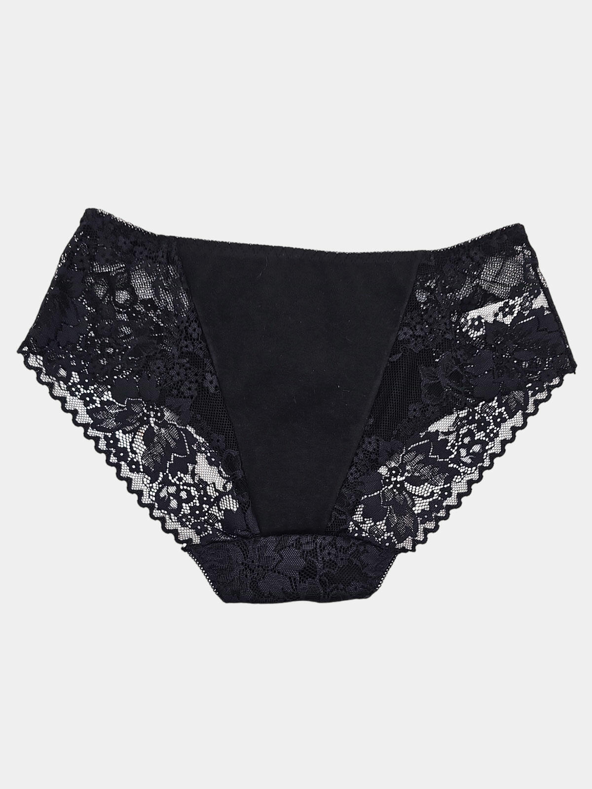 Majtki bawełniane z koronką