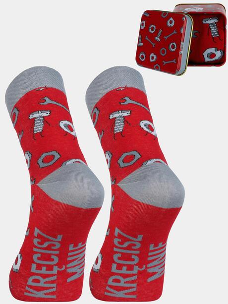 Walentynki prezent skarpetki męskie w puszce śmieszne