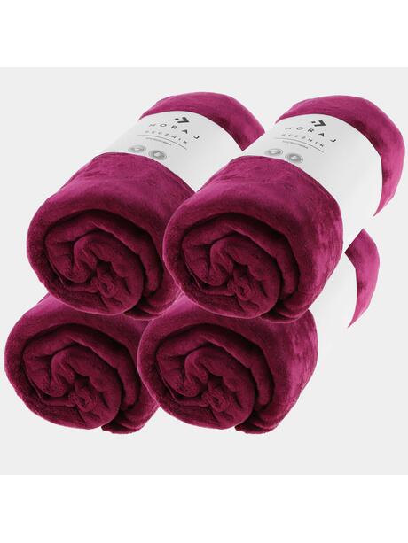 Komplet ręczników z mikrofibry 4-pak bordowe