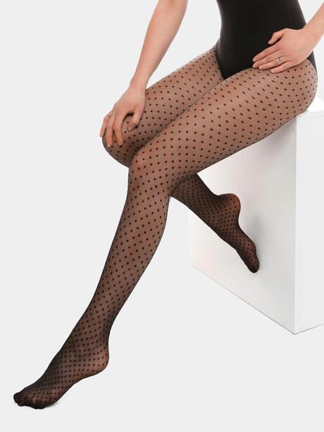 Rajstopy w groszki 20 DEN