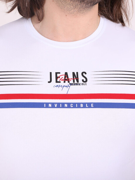 T- shirt męski z nadrukiem JEANS