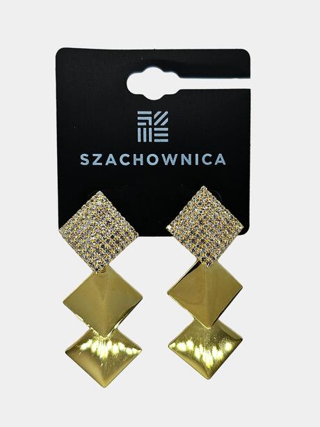 Wiszące kolczyki o geometrycznym kształcie