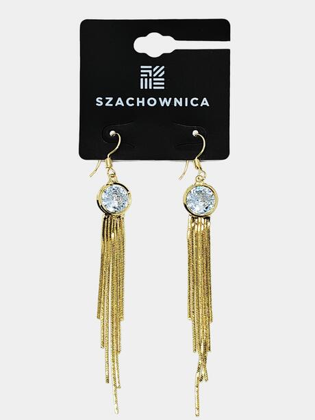 Wiszące kolczyki w kolorze złotym