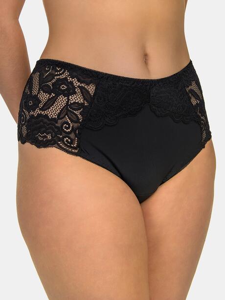 Koronkowe stringi z wysokim stanem