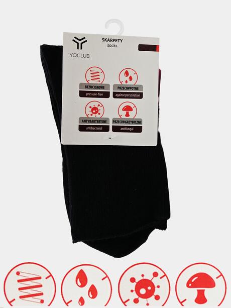 Skarpety bezuciskowe czarne 2-pak 39-42