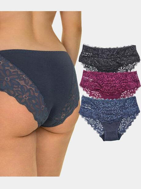 Koronkowe majtki 3 -pak L