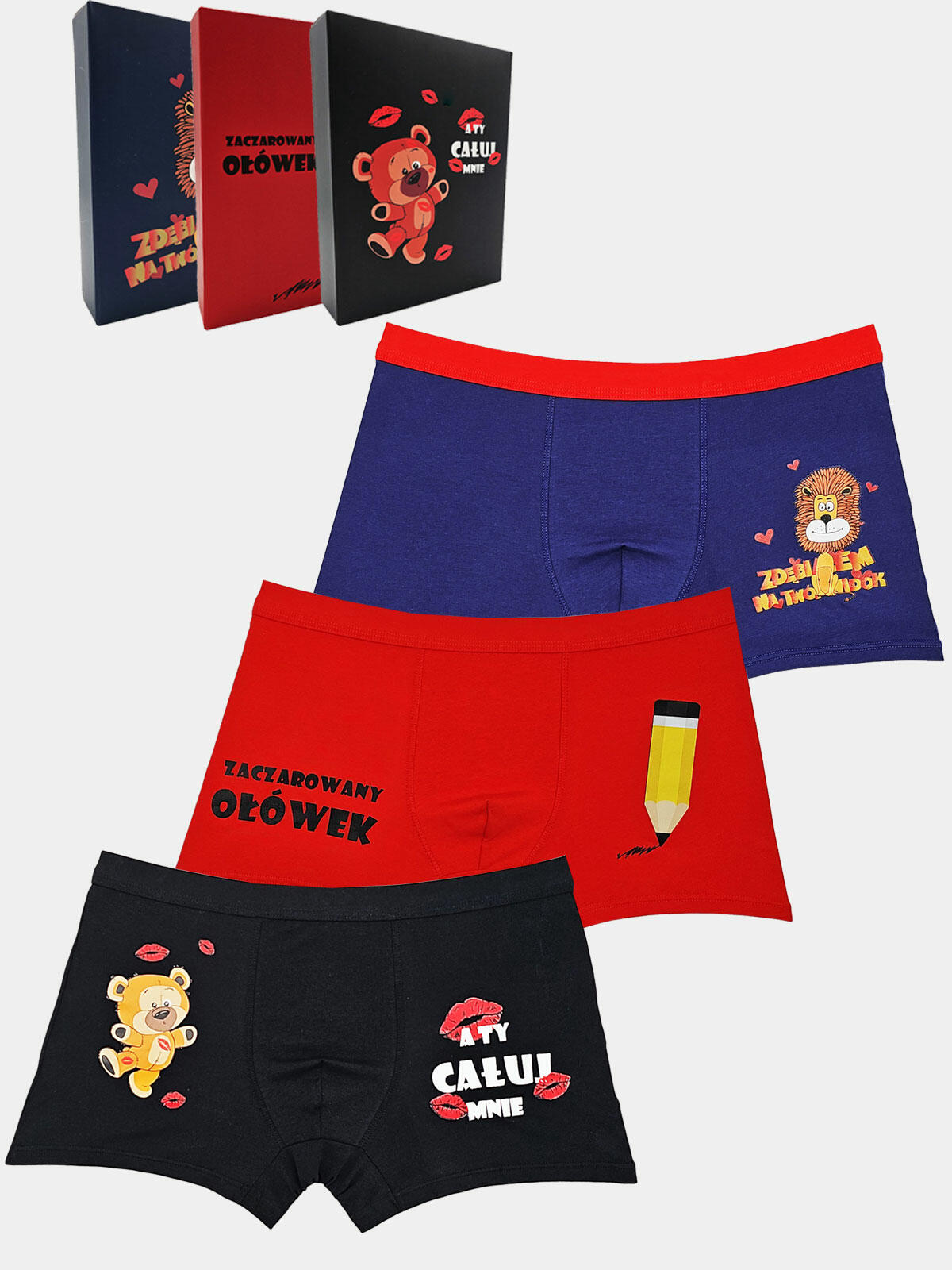 Zestaw bokserki męskie na prezent M