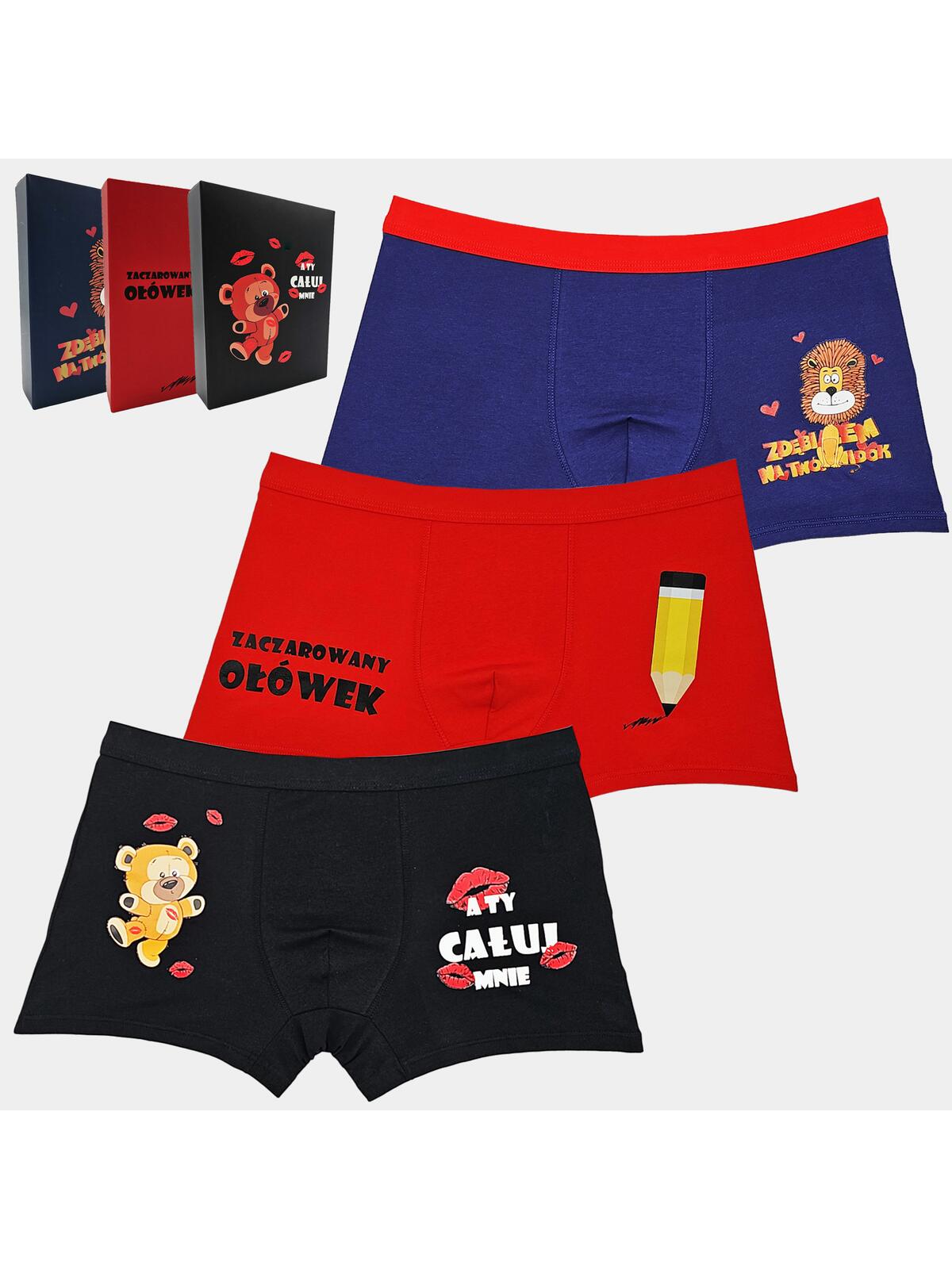Zestaw bokserki męskie na prezent M