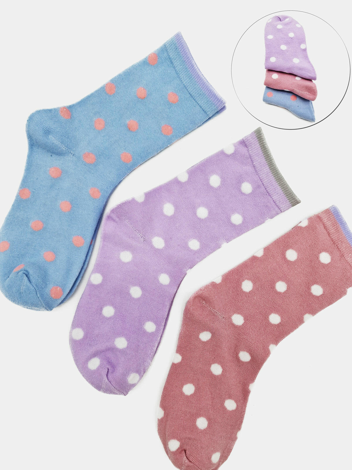 Skarpety w groszki 6-pak 31-34