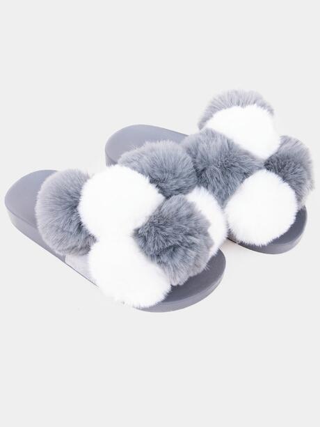 Klapki z futerkiem