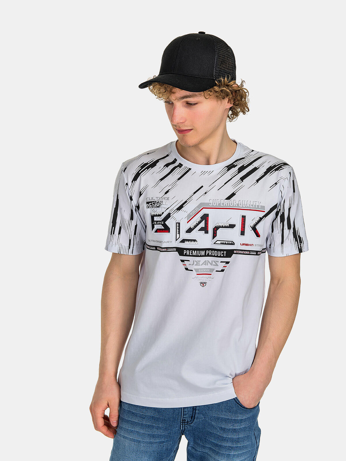 T-shirt bawełniany z nadrukiem