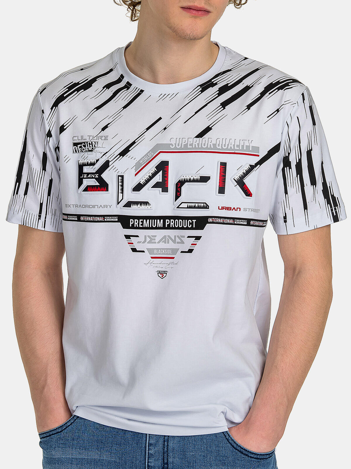 T-shirt bawełniany z nadrukiem