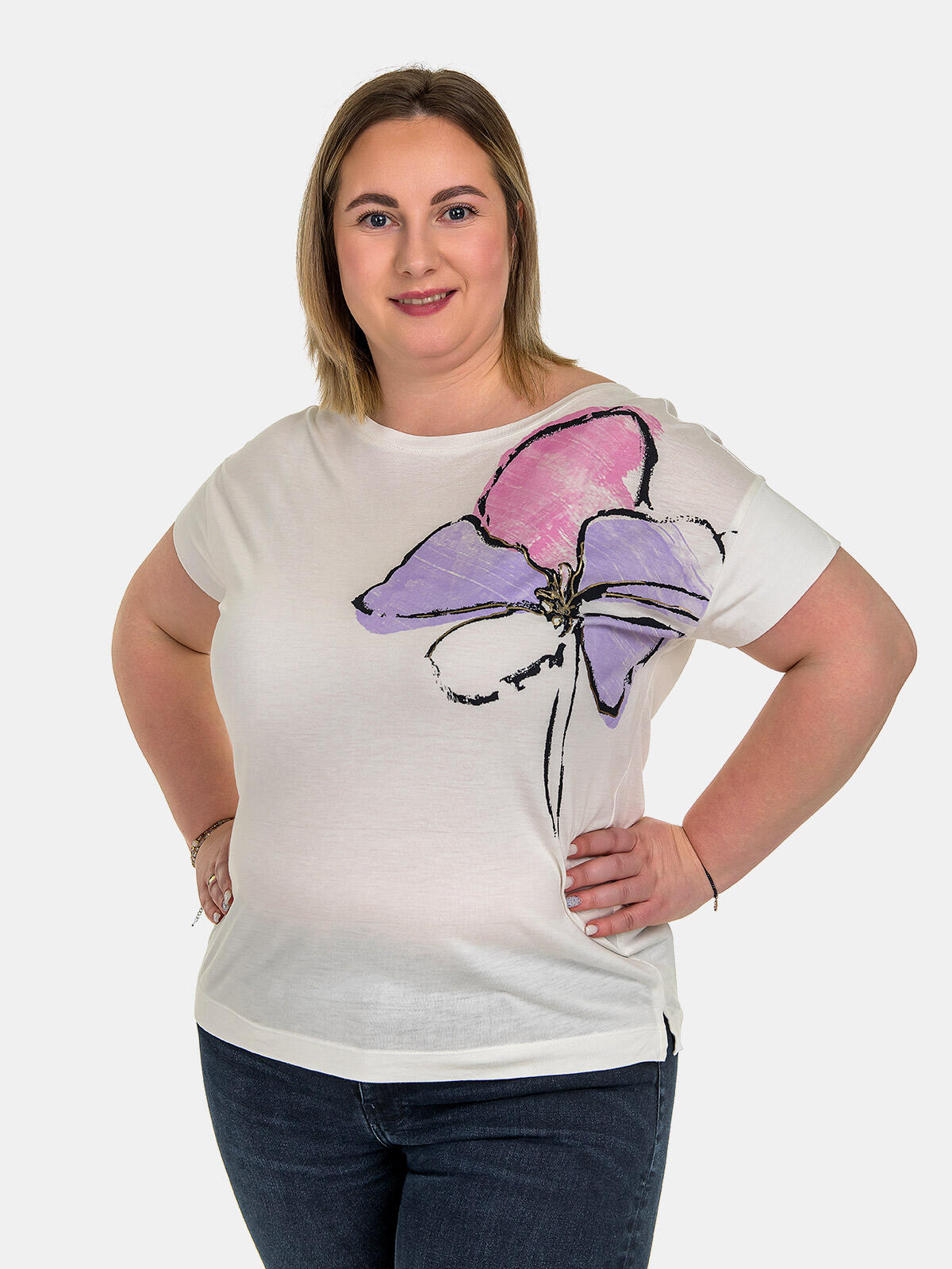T-shirt bawełniany z nadrukiem