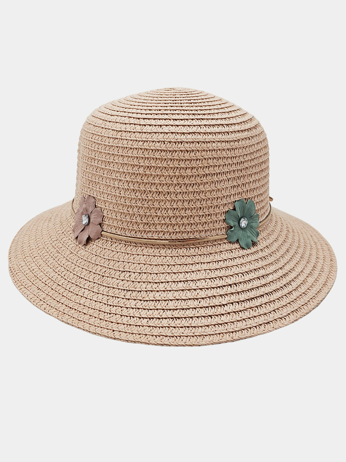 Pleciony kapelusz z rzemykiem