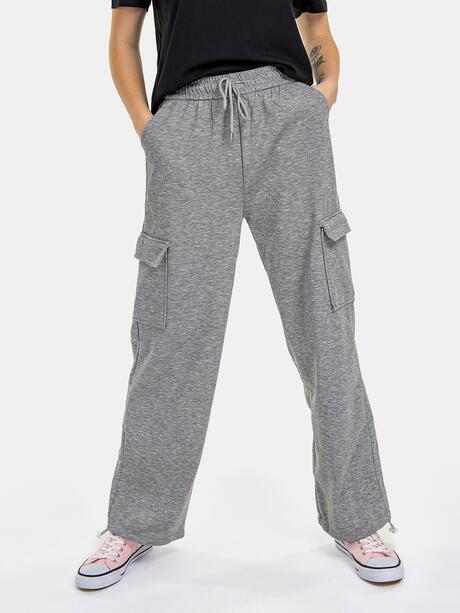 Spodnie dresowe z szeroką nogawką