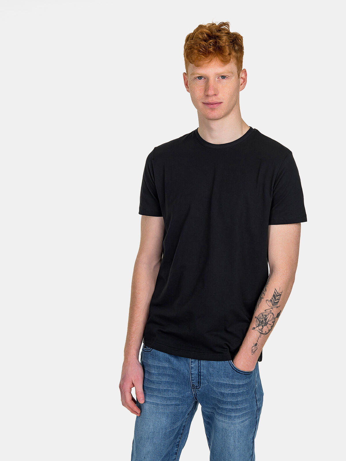 T-shirt bawełniany gładki