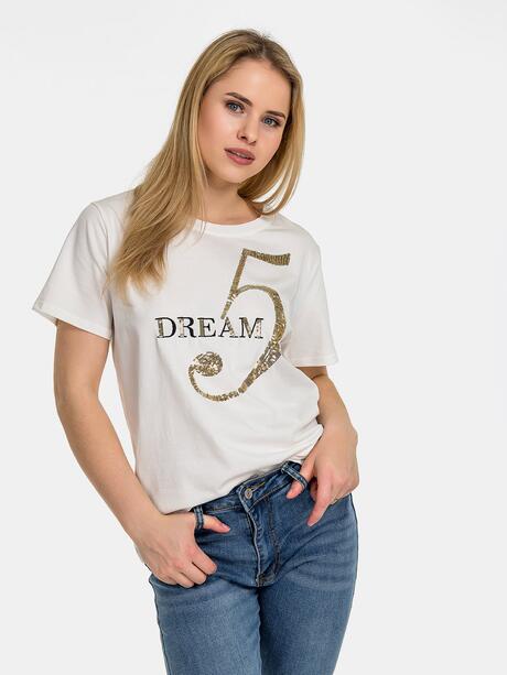 T-shirt bawełniany z nadrukiem