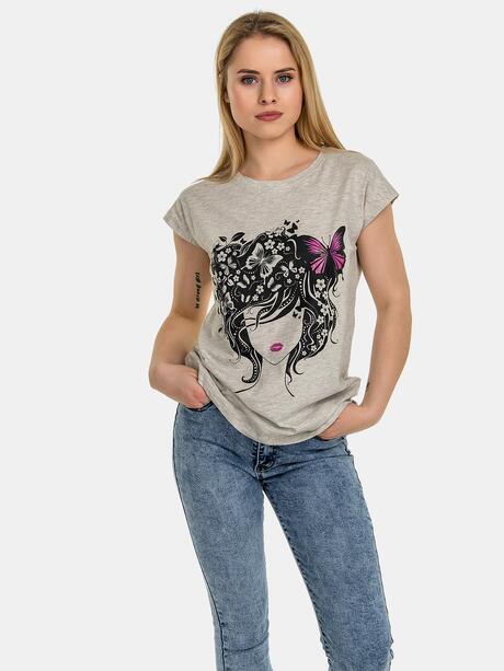 T-shirt bawełniany z nadrukiem