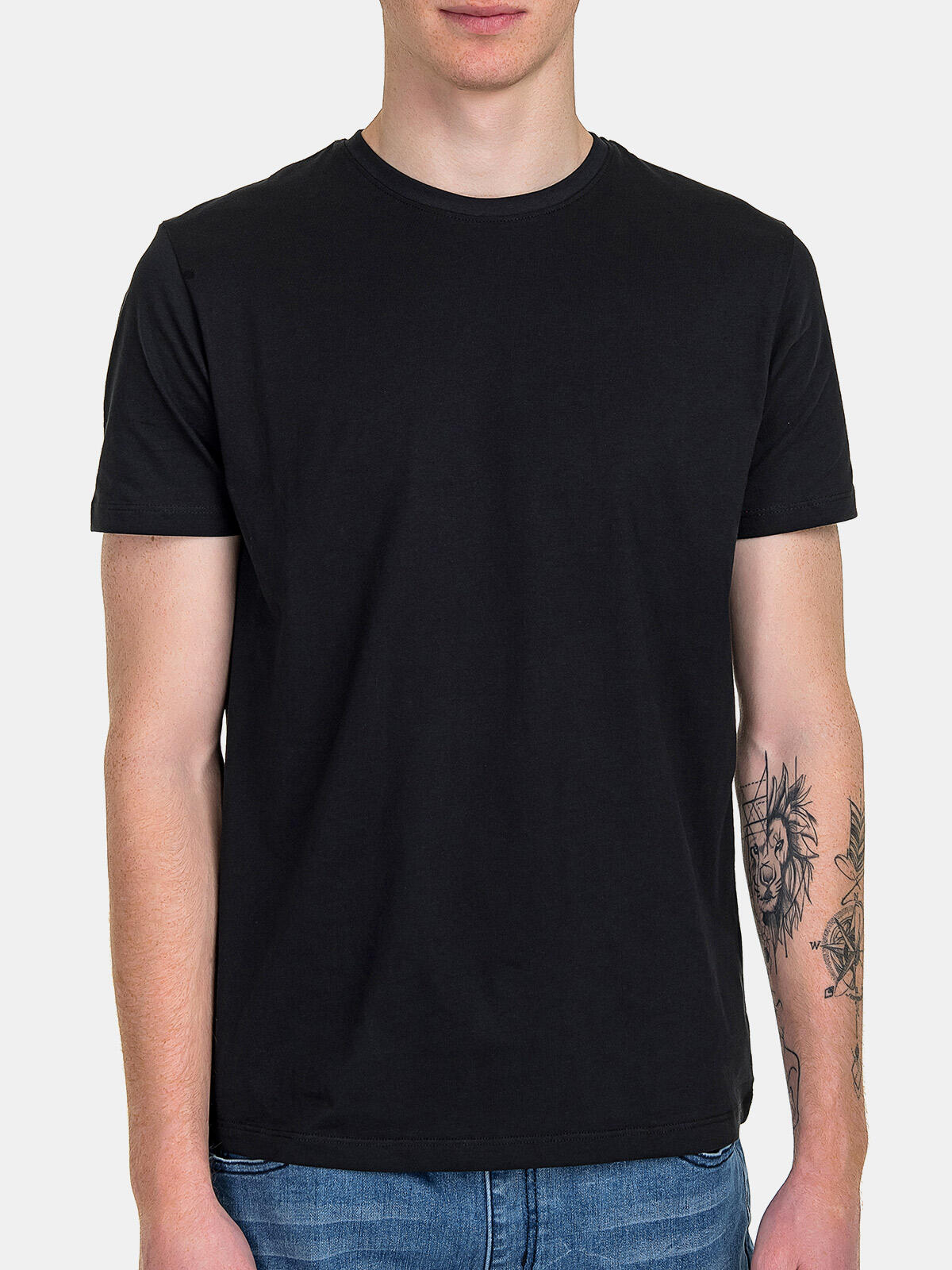 T-shirt bawełniany gładki