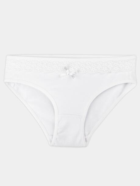 Bawełniane majtki dziewczęce gładkie