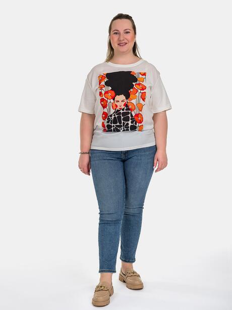 T-shirt bawełniany damski