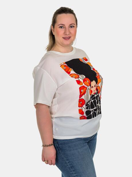 T-shirt bawełniany damski