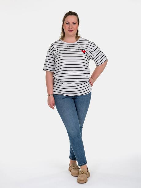 T-shirt bawełniany w paski