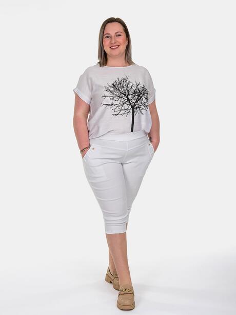Spodnie damskie 3/4 plus size