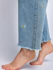 Spodnie jeansowe w kwiatki