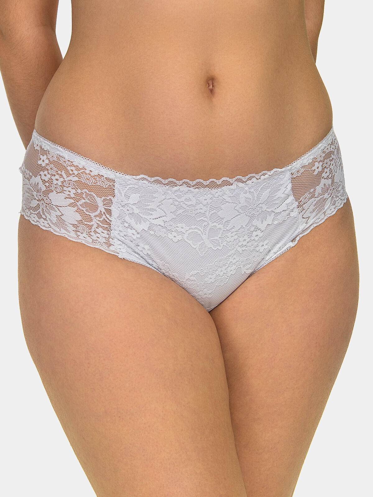 Majtki bawełniane z koronką 3-pak S