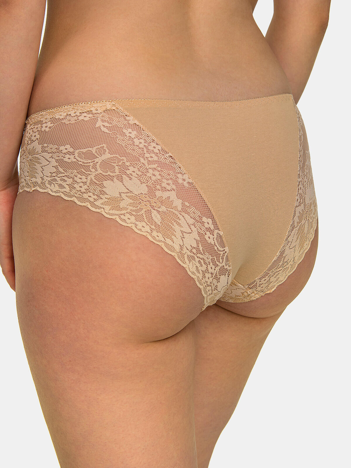 Majtki bawełniane z koronką 3-pak S