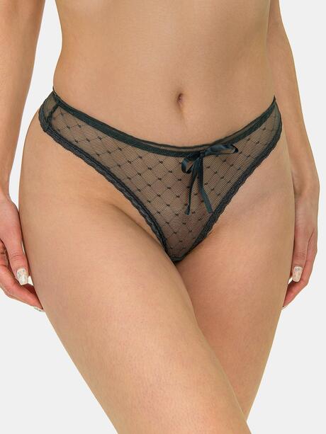 Stringi koronkowe 3-pak L