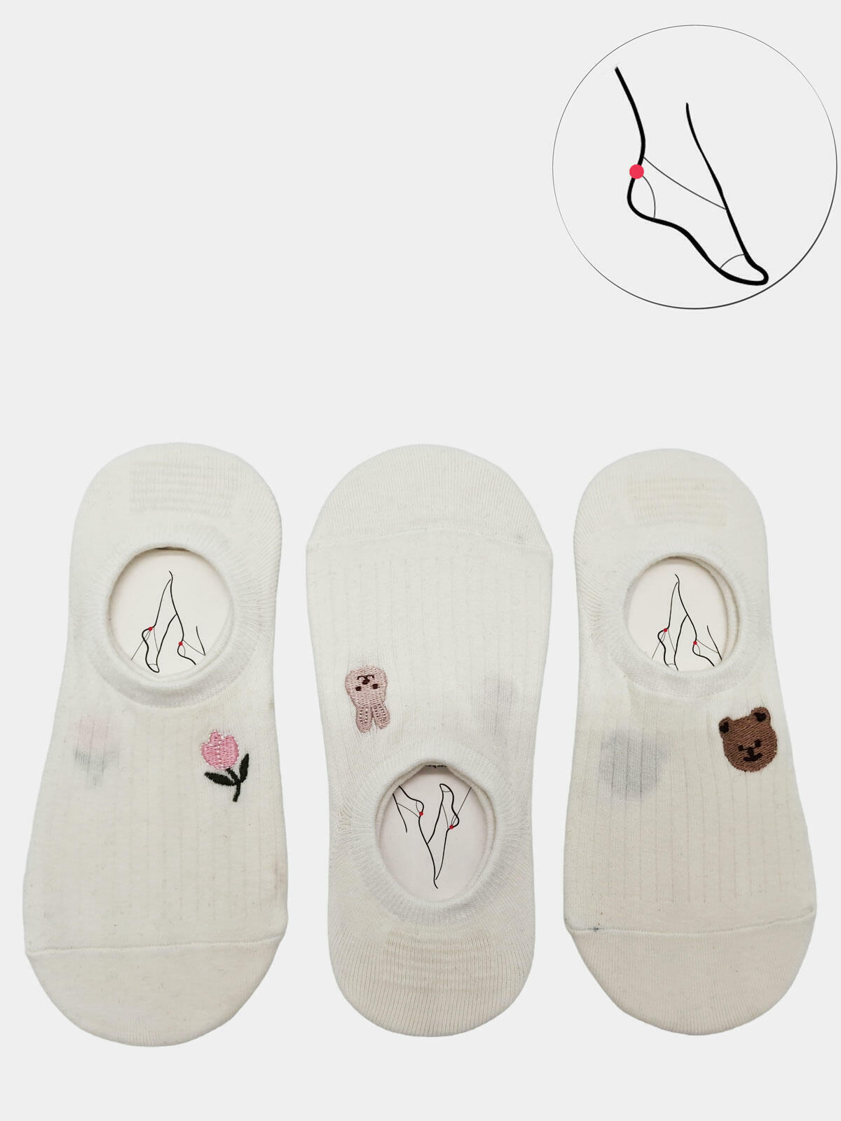 Stopki balerinki 3-pak 39-41