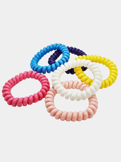 Gumki do włosów sprężynki 6 szt.