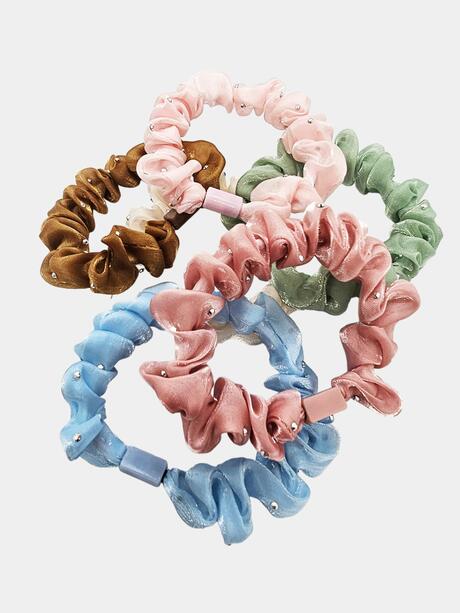 Kolorowe gumki do włosów 6 szt.