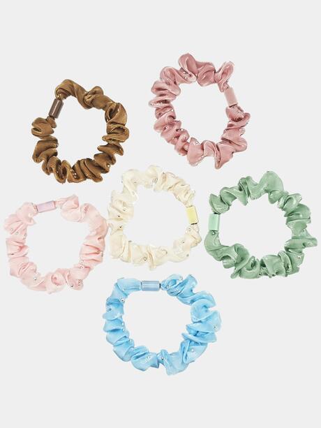 Kolorowe gumki do włosów 6 szt.