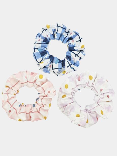 Kolorowe scrunchie do włosów 3 szt.
