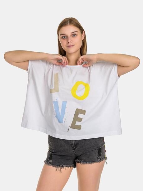 T-shirt bawełniany z nadrukiem