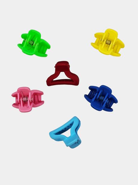 Mini klamerki do włosów 6 szt.