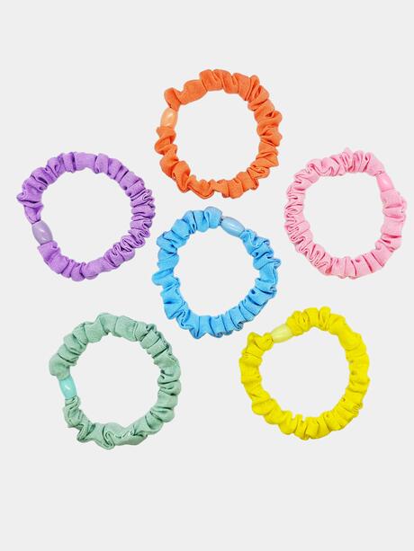 Kolorowe gumki do włosów 6 szt.