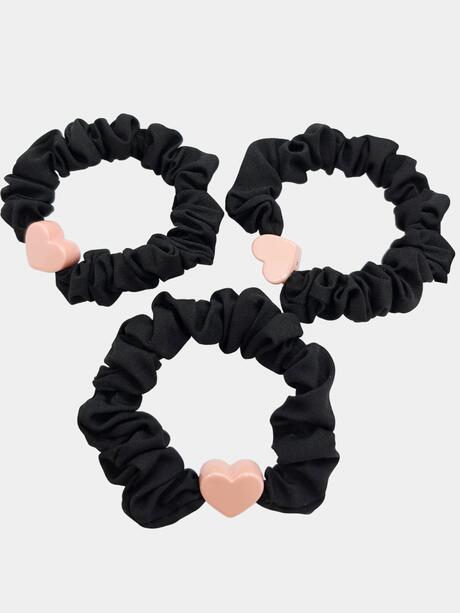 Gumki do włosów z serduszkiem 3 szt.
