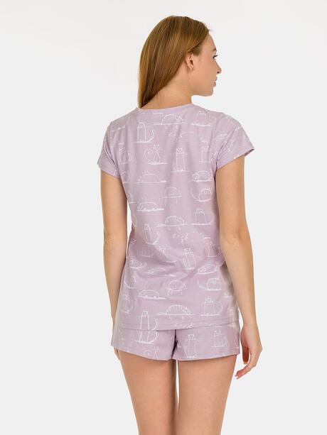 Piżama bawełniana w koty