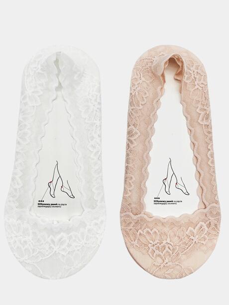 Stopki balerinki koronkowe 2-pak 39-41