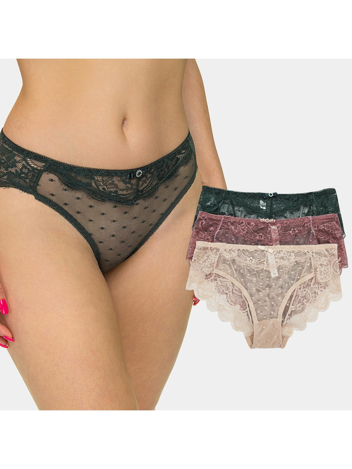 Koronkowe majtki 3-pak XL