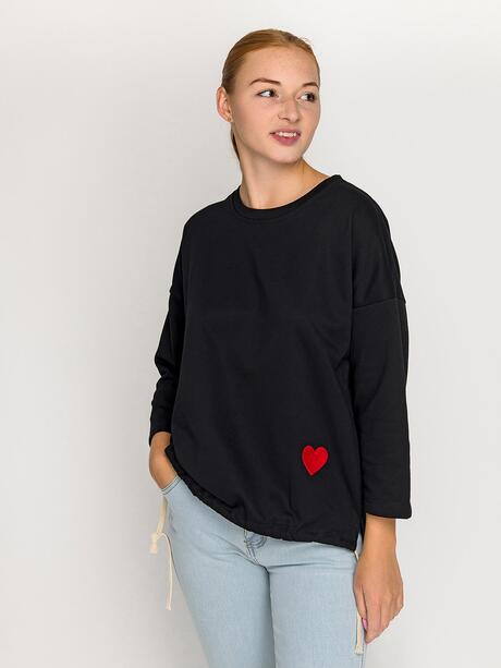 Bluzka oversize z haftem